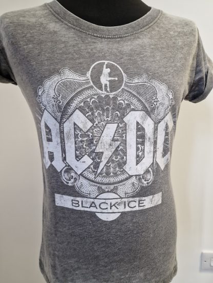 ACDC Ladies T shirt - Black Ice Grey - Image 4