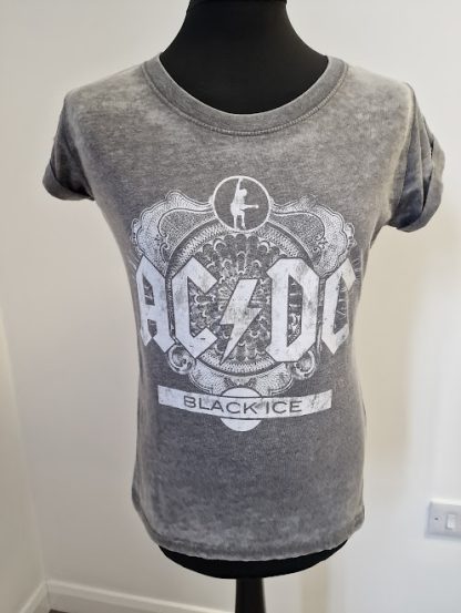 ACDC Ladies T shirt - Black Ice Grey - Image 2