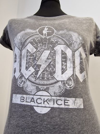 ACDC Ladies T shirt - Black Ice Grey - Image 7