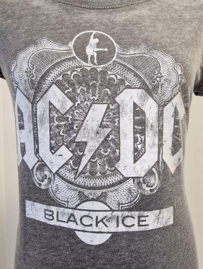 ACDC Ladies T shirt - Black Ice Grey - Image 8