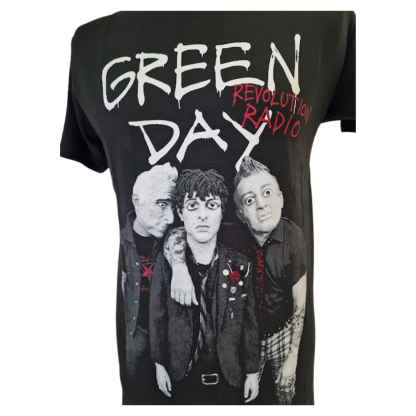 Green Day Adult Unisex T Shirt - Revolution Radio - Red Hot