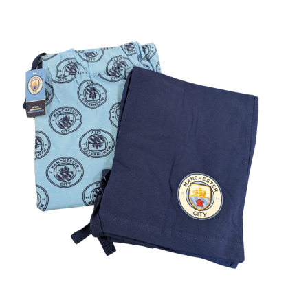 Manchester City 2 Pack Mens Loungewear Shorts - Image 3