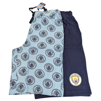 Manchester City 2 Pack Mens Loungewear Shorts