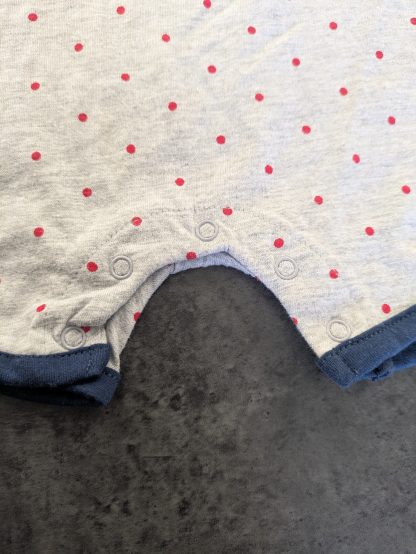 Snoopy Grey Spotty Baby Summer Romper - Slight Seconds - Image 7