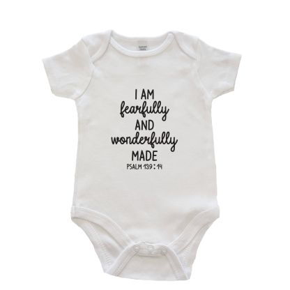 I am fearfully and wonderfully made Baby Vest - Psalm 139